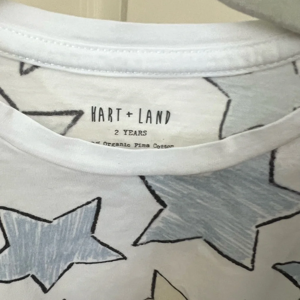 ❤️ Hart + Land Boys White | Stars pajamas